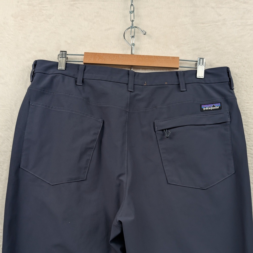 Patagonia Pants Mens 39x30 Gray Blue Straight Leg Transit Traveler 5-Pocket - Picture 11 of 16